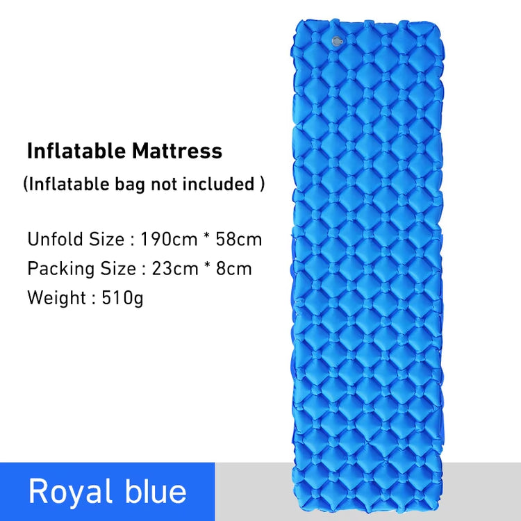 Ultralight Inflatable Outdoor Sleeping Pad for Camping and Travel - Folding Air Cushion Mattress without Headrest