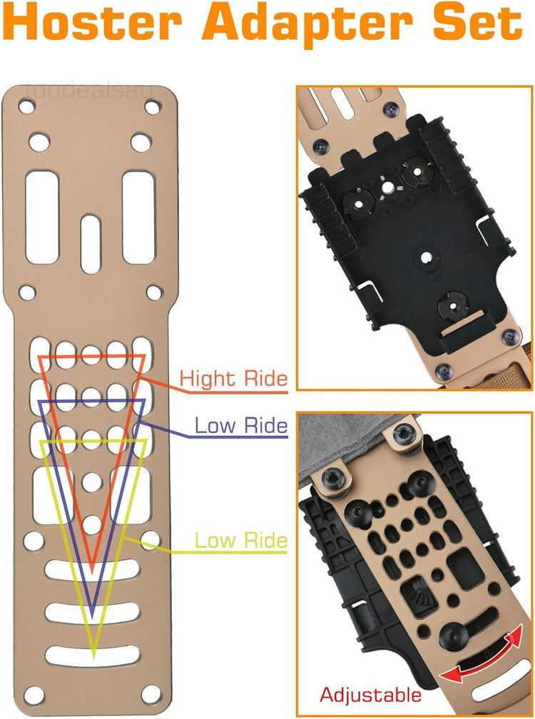 Tactical Modular Holster Adapter with QLS Kit, Drop Leg Platform Tan