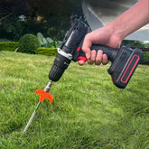 20 cm x 14.5 cm Screw-In Tent Stakes Ground Anchors - M8 Carbon Steel Hexagonal Plastic Head Spiral Screws for Camping and Outdoor Use