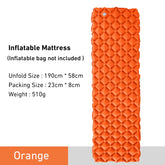Ultralight Inflatable Outdoor Sleeping Pad for Camping and Travel - Folding Air Cushion Mattress without Headrest