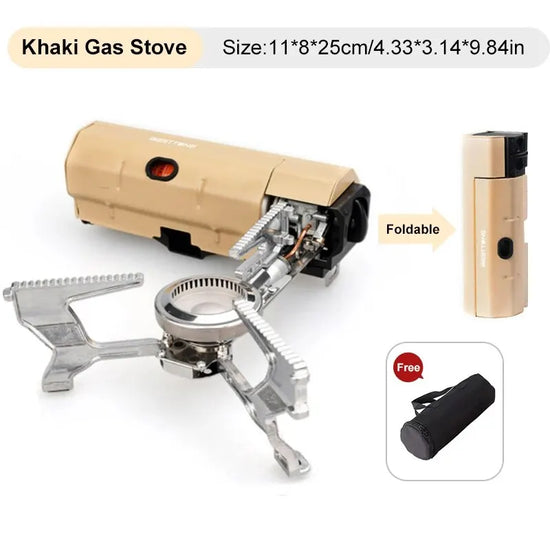 Portable Folding Camping Gas Stove - 2670W Outdoor Cooking Grill and Heating System for Picnics and Travel