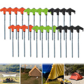 20 cm x 14.5 cm Screw-In Tent Stakes Ground Anchors - M8 Carbon Steel Hexagonal Plastic Head Spiral Screws for Camping and Outdoor Use