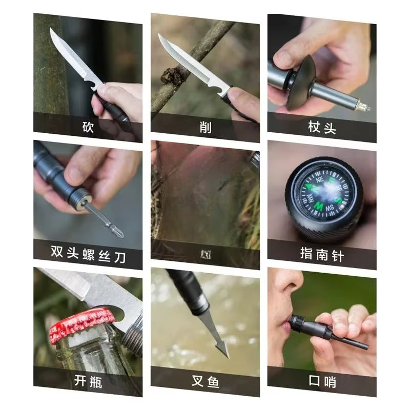 Multifunctional Ultralight Telescopic Hiking Poles Set for Outdoor Activities and Camping