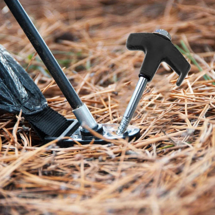 20 cm x 14.5 cm Screw-In Tent Stakes Ground Anchors - M8 Carbon Steel Hexagonal Plastic Head Spiral Screws for Camping and Outdoor Use