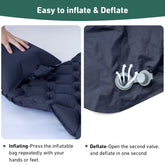 Ultralight Inflatable Outdoor Sleeping Pad for Camping and Travel - Folding Air Cushion Mattress without Headrest