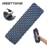 Ultralight Inflatable Outdoor Sleeping Pad for Camping and Travel - Folding Air Cushion Mattress without Headrest