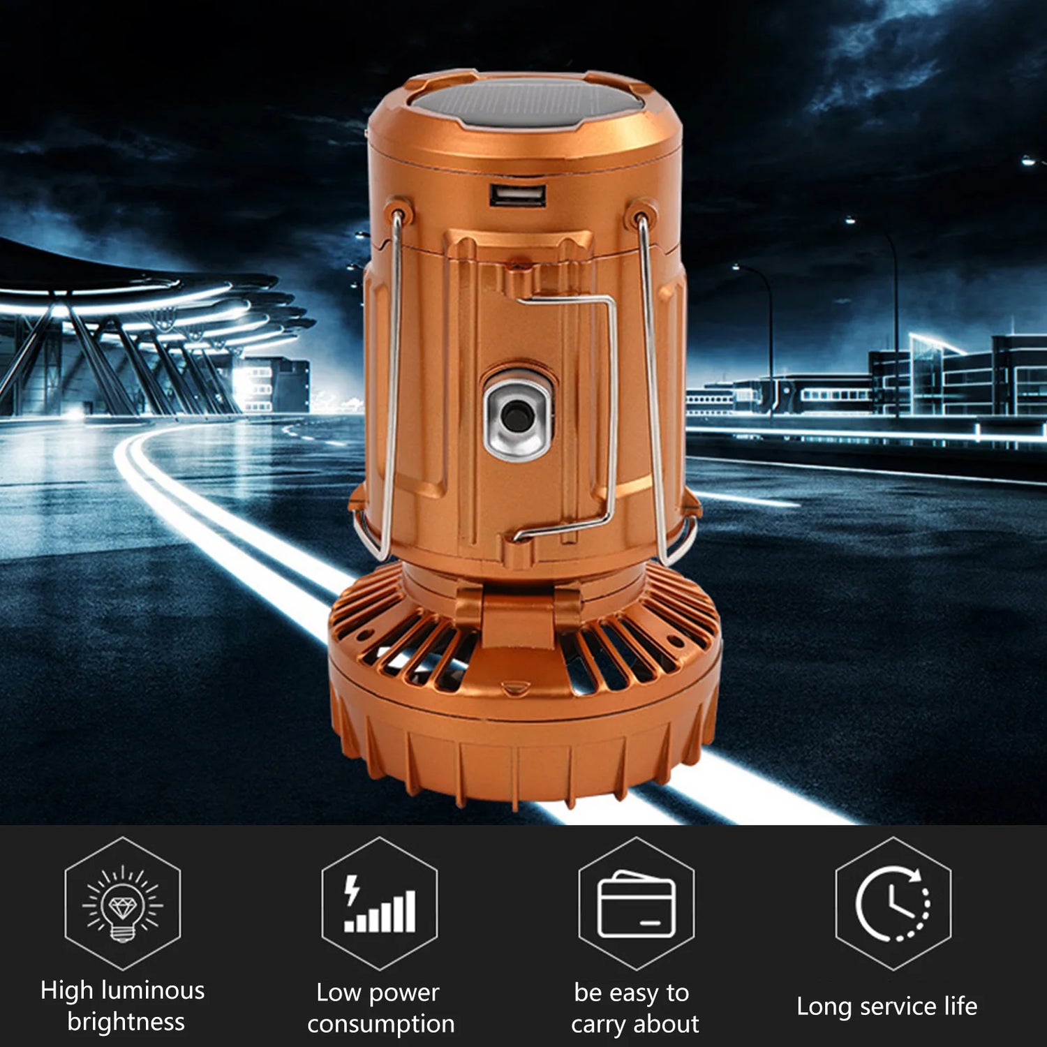 Foldable LED Lantern Fan - Solar, Rechargeable, and Battery-Powered 1500mAh Hanging Tent Light with Waterproof Design and Hook for Hiking