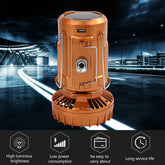 Foldable LED Lantern Fan - Solar, Rechargeable, and Battery-Powered 1500mAh Hanging Tent Light with Waterproof Design and Hook for Hiking