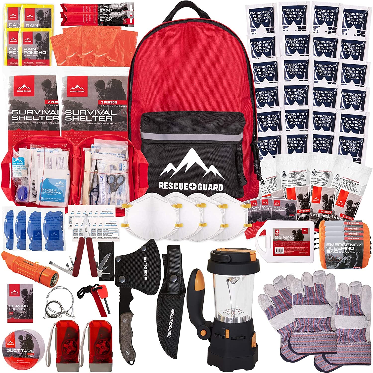 Comprehensive Emergency Survival Kit for Families - 72 Hours of Disaster Preparedness Supplies for Hurricanes and Earthquakes