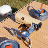 Outdoor Folding Gas Burner - 2600W Camping Cassette Stove for Hiking, Picnics, and Tours
