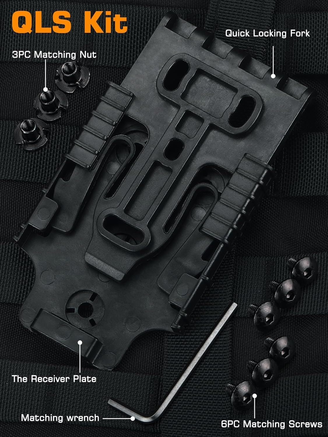 Tactical Modular Holster Adapter with QLS Kit, Drop Leg Platform Tan