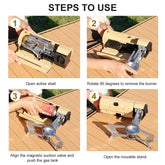 Portable Folding Camping Gas Stove - 2670W Outdoor Cooking Grill and Heating System for Picnics and Travel
