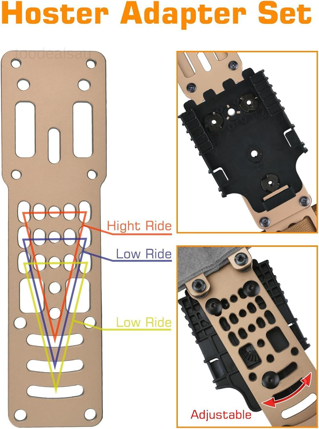 Tactical Modular Holster Adapter with QLS Kit, Drop Leg Platform Tan