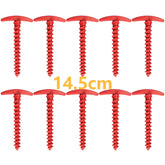 20 cm x 14.5 cm Screw-In Tent Stakes Ground Anchors - M8 Carbon Steel Hexagonal Plastic Head Spiral Screws for Camping and Outdoor Use
